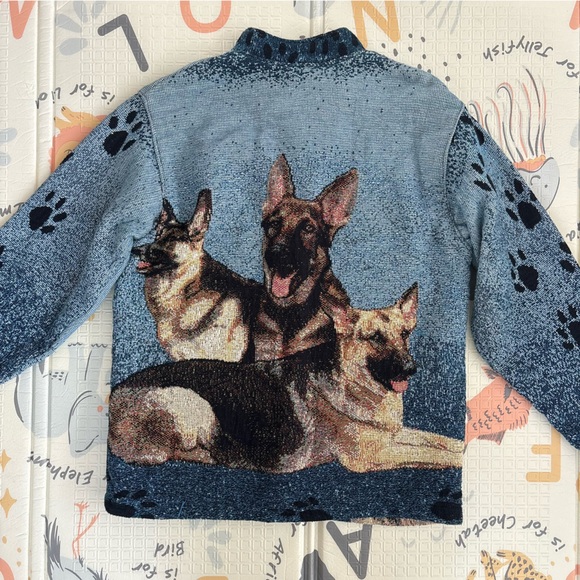 Sugar Street Weavers Vintage German Shepard Coat Oversized Small - Picture 9 of 9